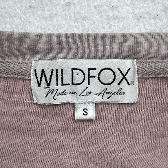 Wildfox Womens Small Sweater Pullover V Neck Mauve Pink Polyester Blend Soft - Picture 10 of 12